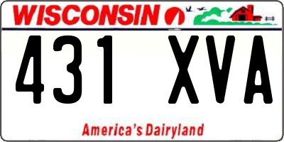 WI license plate 431XVA