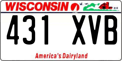 WI license plate 431XVB