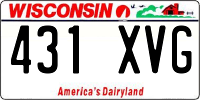 WI license plate 431XVG