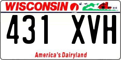 WI license plate 431XVH