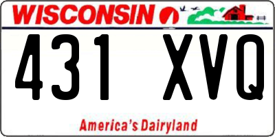 WI license plate 431XVQ