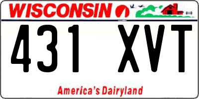 WI license plate 431XVT