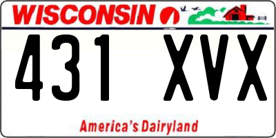 WI license plate 431XVX