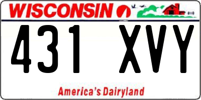 WI license plate 431XVY