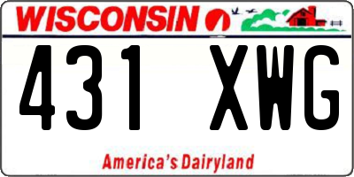 WI license plate 431XWG