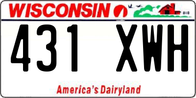 WI license plate 431XWH
