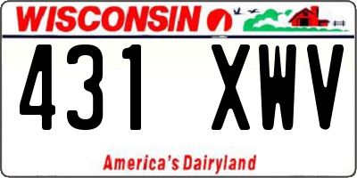 WI license plate 431XWV