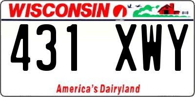 WI license plate 431XWY