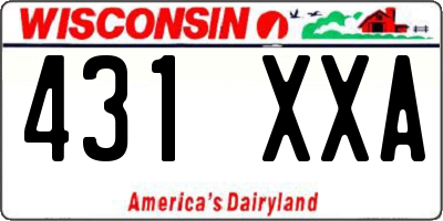 WI license plate 431XXA