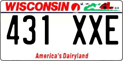 WI license plate 431XXE