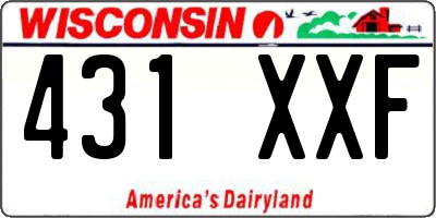 WI license plate 431XXF