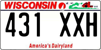 WI license plate 431XXH