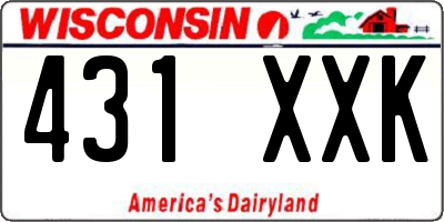 WI license plate 431XXK