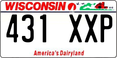 WI license plate 431XXP