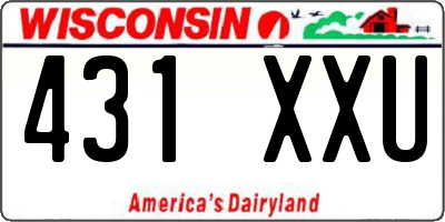 WI license plate 431XXU