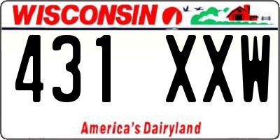 WI license plate 431XXW