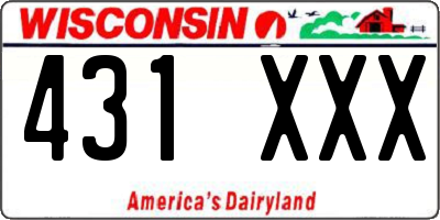 WI license plate 431XXX