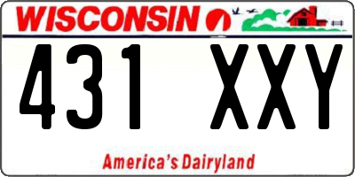 WI license plate 431XXY