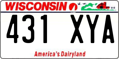 WI license plate 431XYA