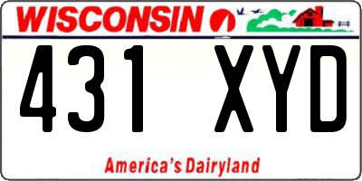 WI license plate 431XYD