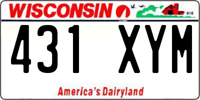 WI license plate 431XYM