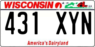 WI license plate 431XYN