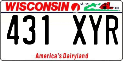 WI license plate 431XYR