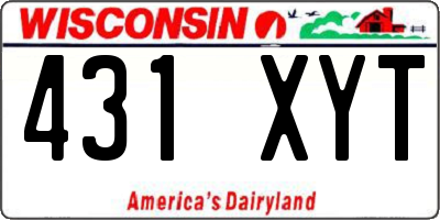 WI license plate 431XYT