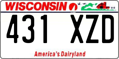 WI license plate 431XZD