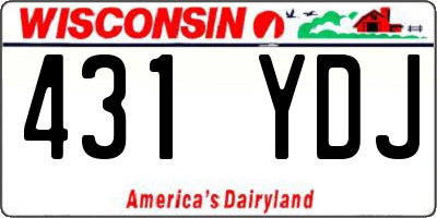 WI license plate 431YDJ