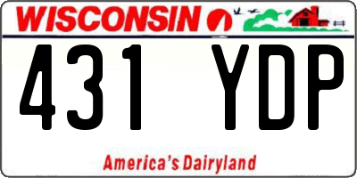 WI license plate 431YDP