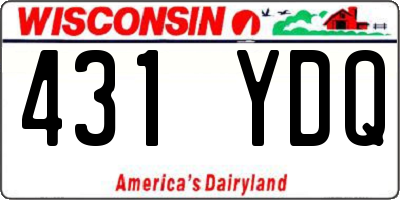 WI license plate 431YDQ