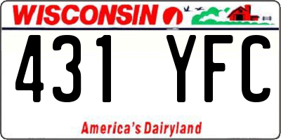 WI license plate 431YFC