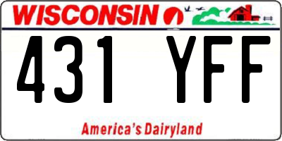 WI license plate 431YFF