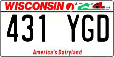 WI license plate 431YGD