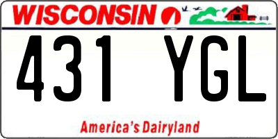 WI license plate 431YGL