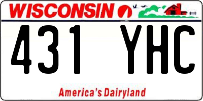 WI license plate 431YHC