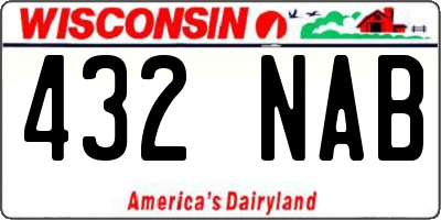 WI license plate 432NAB