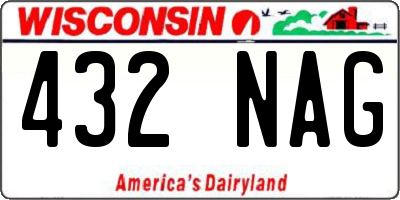 WI license plate 432NAG