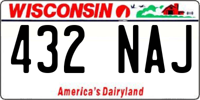 WI license plate 432NAJ