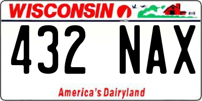 WI license plate 432NAX