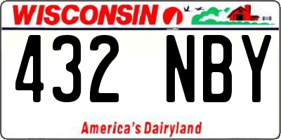 WI license plate 432NBY