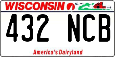 WI license plate 432NCB