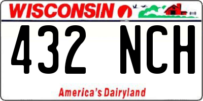 WI license plate 432NCH