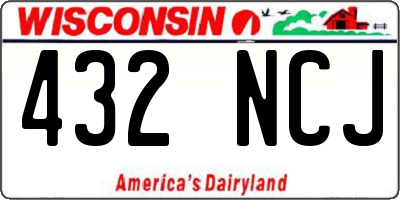 WI license plate 432NCJ