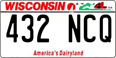 WI license plate 432NCQ