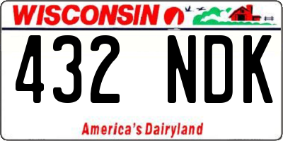 WI license plate 432NDK
