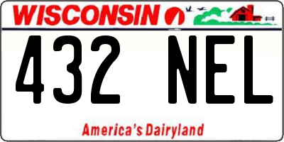WI license plate 432NEL