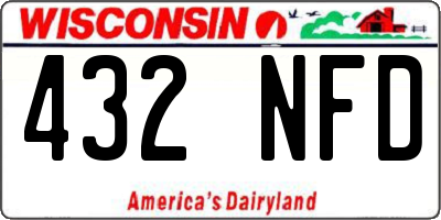 WI license plate 432NFD