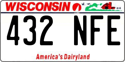 WI license plate 432NFE